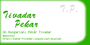 tivadar pekar business card
