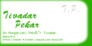 tivadar pekar business card